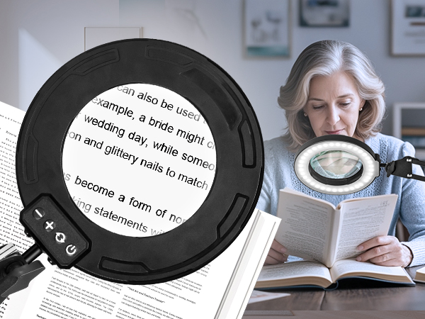 Reading magnifying glass 10x magnifying glass lamp light magnifying lamp