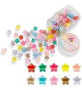 FLAREANN Mini Star Hair Clips for Baby, Toddler & Little Girls, 100 Pcs Colorful Cute Hair Access...