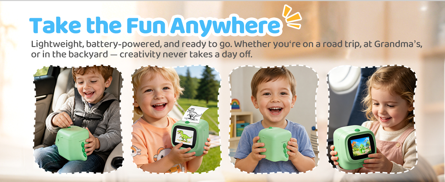 take the fun anywhere: lightweight, rechargeable, creativety never takes a day off