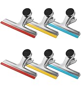 HOUSE AGAIN Large Chip Clips Bag Clips, 6 Pack Strong Magnetic Bag Clip Silicone-Covered Edges No...