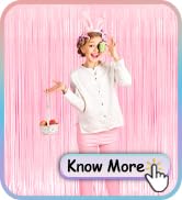 Pastel Pink Party Backdrop Decoration - GREATRIL Foil Fringe Streamers for Baby/Donut/Cowgirl/Ice...