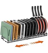 Housolution Cutting Board Organizer Rack, Expandable Baking Tray and Cookie Sheet Organizer with ...