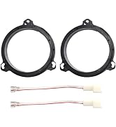 RED WOLF Aftermarket 6.5 inch Speaker Adapter Spacers Ring Bracket Mounting+Speaker Wire Harness ...