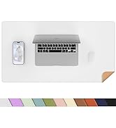 AFIING Dual-Sided Desk Pad, Natural Cork & PU Leather, Desk Mat Protector Non-Slip, Waterproof, E...