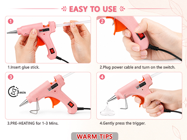 Mini Hot Glue Gun Kit with 30 Glue Sticks, 20W Fast Preheating Hot Glue Gun And Sticks Set
