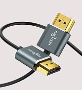 Twozoh Ultra-Thin HDMI to HDMI Cable 1FT, Hyper Slim HDMI 2.0 Cable, Extreme Flexible HDMI Cord S...