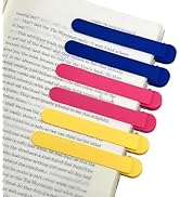 6Pcs Automatic Bookmark, Silicone Smart Book Marks for Reading Women, Men, Kids,Cute Unique Book ...
