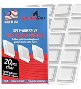 Clear Rubber Bumpers Large - Rubber Feet for Cutting Boards - Glass Table Top Bumpers, Picture Fr...