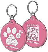 MYLUCKYTAG NFC & QR Code Smart Pet ID Tag Personalized Dog Cat Tag, Online Pet Profile, Pet Locat...