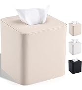 GORESE Leather Tissue Box Cover Square Kleenexs Box Cover, Cute Tissue Box Holder for Cube Box Ti...