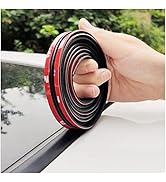 14MM x 16.4FT T-Shape Car Sunroof Seal Rubber Edge Trim,Cuttable Automotive Weather Stripping wit...