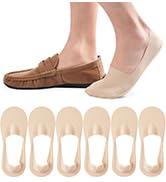 floconssy No Show Socks Men Women Nylon Non Slip Low Cut Invisible Liner Footies Thin Silk Socks ...