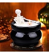 Skeleton Candle Halloween Decorations Indoor, Gothic Vintage Fall Home Decor for Farmhouse Room A...