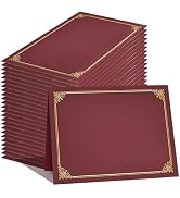 GNL Certificate Holders - 25 Packs Burgundy Diploma Holders, Certificate Covers with Gold Foil Bo...