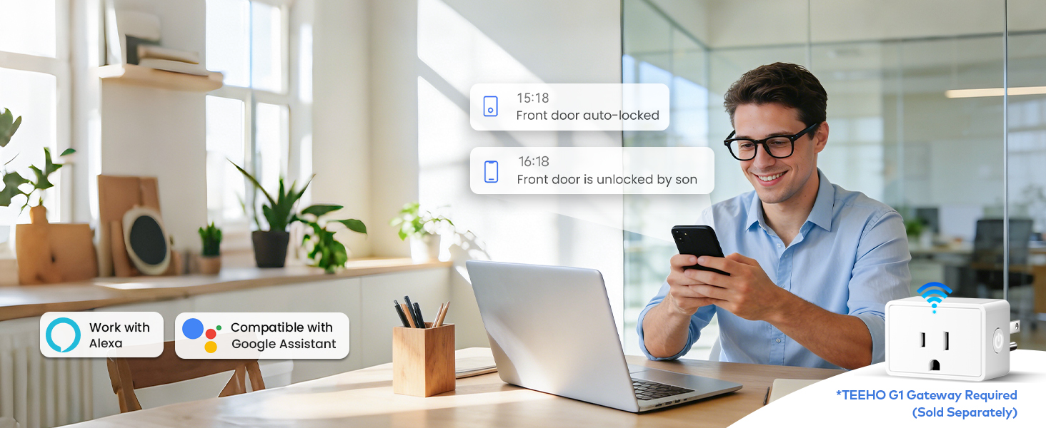 Record logs let you see who opened the door, at what time, and by which method via the app.
