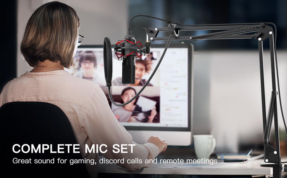 computer microphone with arm