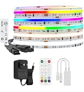 BTF-LIGHTING FCOB COB LED Strip Kit IP30 Pixel IC RGBCCT High Density 840LEDs/m 16.4FT RGB+CCT Tu...