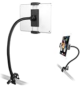 SH Gooseneck Tablet Holder for iPad, 360° Flexible iPad Holder for Treadmill and Mic Stand, Super...