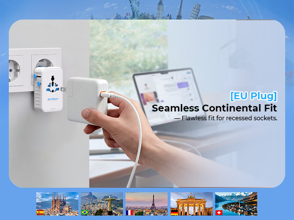 SKRSAN Aura International Travel Adapter