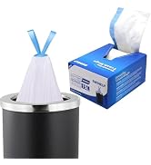SWIHELP Drawstring Trash Bags, 4Gallon / 15L Small Garbage Bags 150 Counts for Office, Kitchen, W...