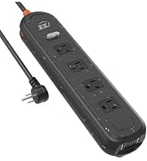 Outdoor Power Strip Weatherproof, 7-in-1 Surge Protector with 4 Wide Outlets 2USB A and 1USB C,16...