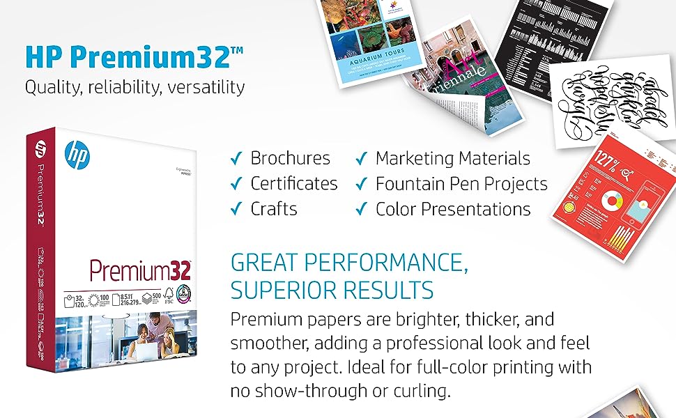 Premium32 Extra heavyweight, super smooth paper for professional full-color printing results
