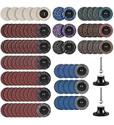 104Pcs Sanding Discs Set, 2 Inch Die Grinder Sanding Disc for Drill Die Grinder Accessories with ...