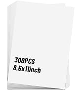 300 Sheets White Cardstock Paper 8.5 x 11 Inch Printable Blank Cover Card Stock 180GSM/65 lb Thic...