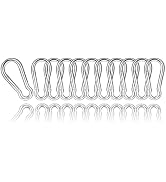 10 PCS 2.36'' Spring Snap Hook, M6 1/4 Inch Galvanized Silver Steel Carabiner Clip, Small Carabin...