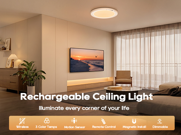 rechargeable ceiling light
