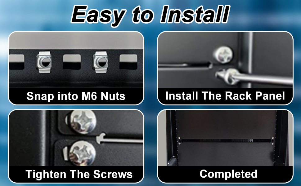 1U Blank Panel Rack Mount Spacer