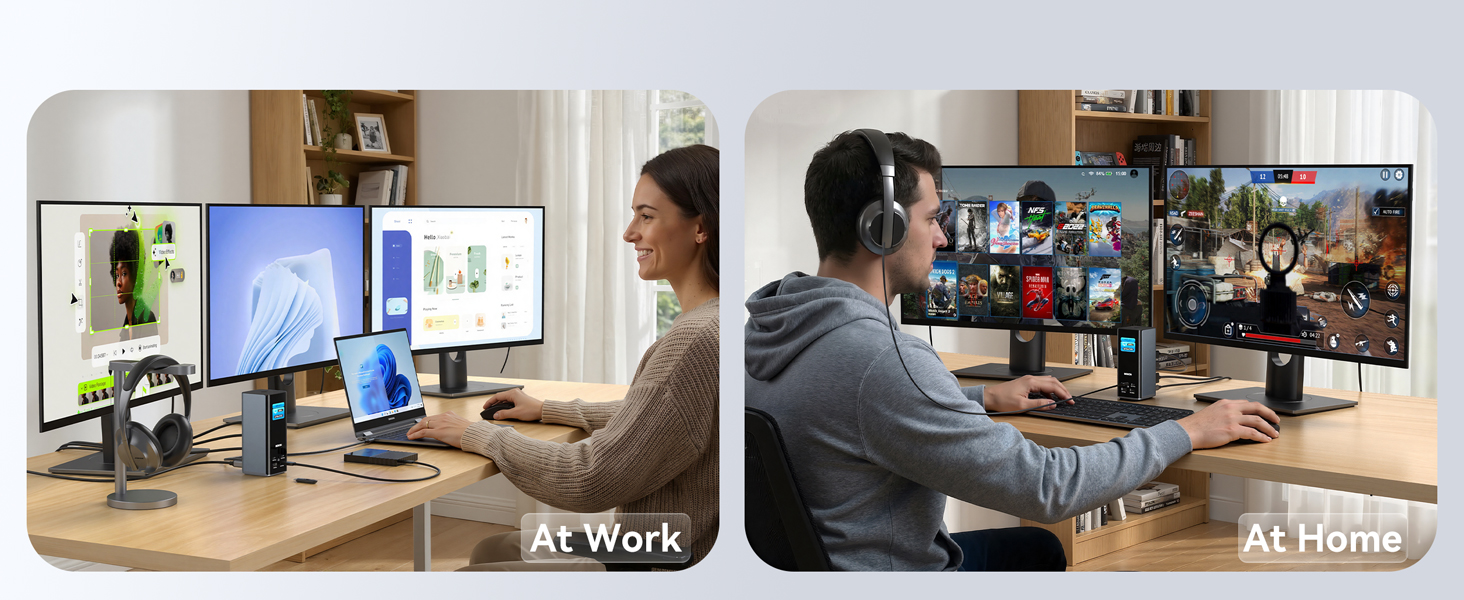 3 monitors dock