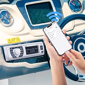 Pyle Bluetooth Marine Receiver Stereo;Bluetooth;Marine Amplifier;Ampli;Single Din Ampli;Wireless