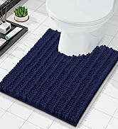 Arotive Luxury Chenille Toilet Rugs U-Shaped, Extra Soft Thick Absorbent Toilet Mat, Non-Slip Sha...