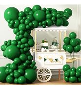 ZJHAI 150pcs Dark Green Balloons Different Sizes 18 12 10 5 Inches Emerald Green Latex Balloon fo...
