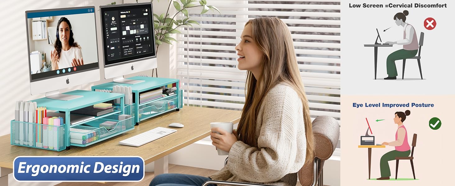 monitor stand for desk organizers and accessories computer stand riser office organization desktop