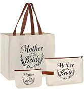 Lukeline Mother of the Bride Gifts,3 Pack Mama Bag Wedding Gifts for Mom, Mother of the Bride Tot...