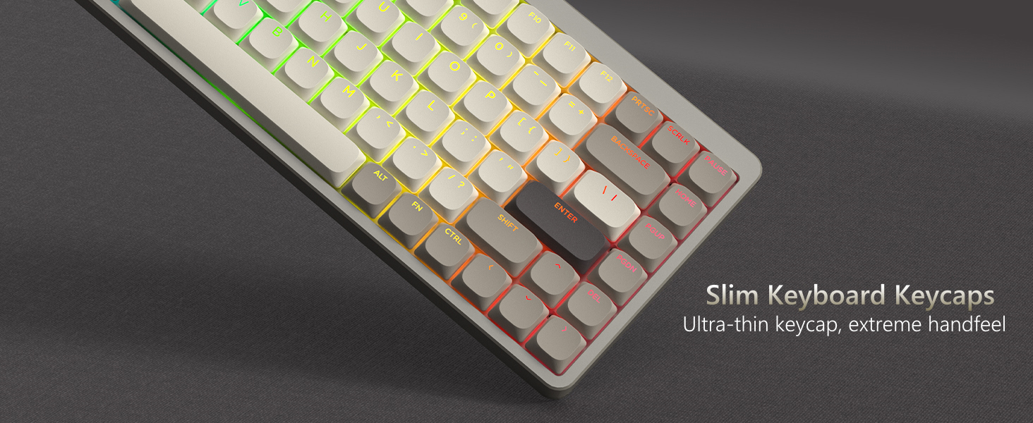 Low Profile Keycaps - Shine Through PBT Key caps