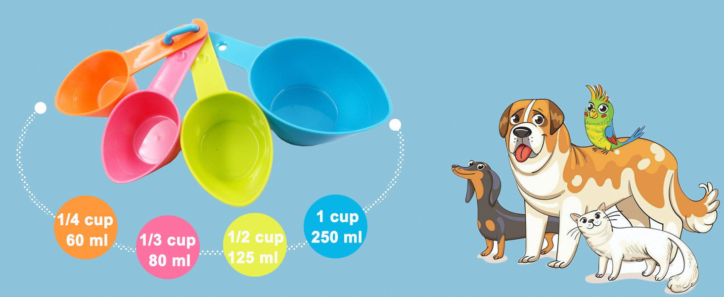 plastic pet food scoops
