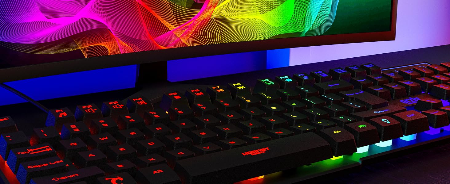 Gaming keyboard and mouse bundle for PS5 Xbox & PC