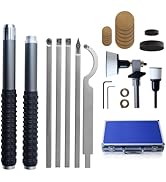 RUITOOL Carbide Wood Lathe Turning Tools Set with Bowl Sander, Including Swan Neck Hollower, Roug...