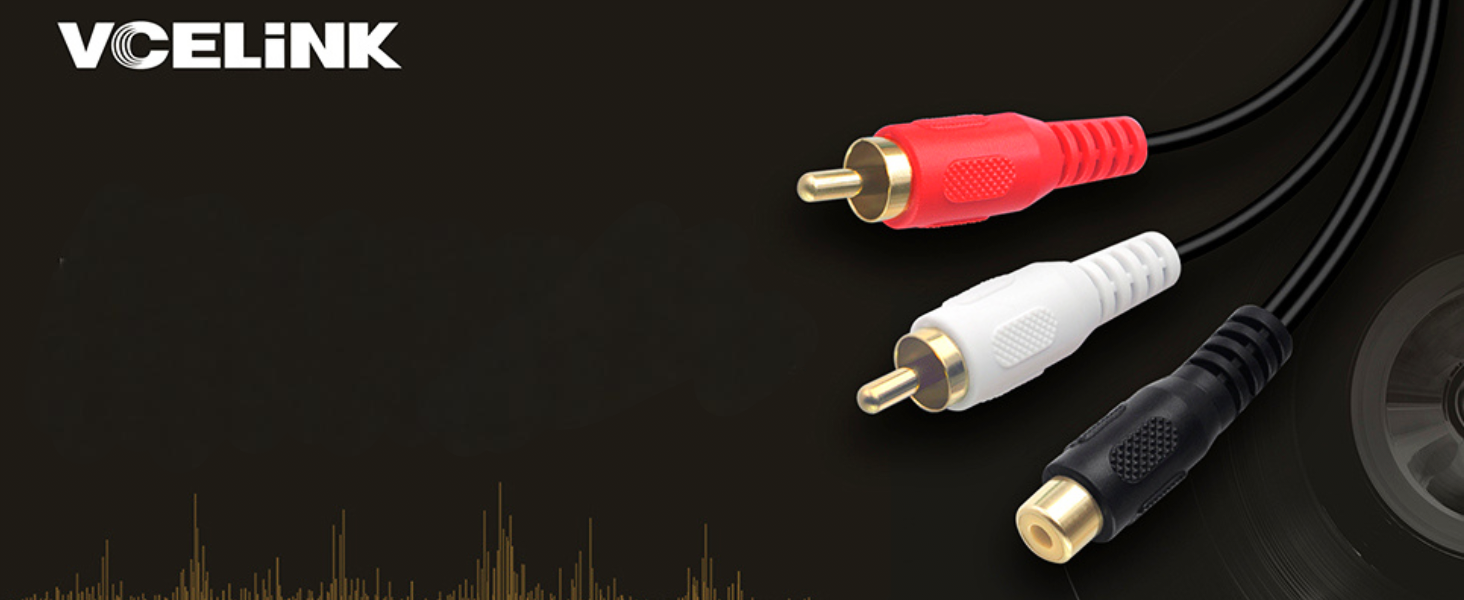 RCA Splitter 1 Female to 2 Male