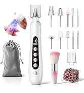 HSKAI Electric Nail File, Cordless Toe Nail Grinder for Thick Toenails & Callus, Rechargeable Nai...