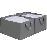efluky Storage Bins, Fabric Storage Bins with Metal Frame, Collapsible Storage Baskets for Organi...