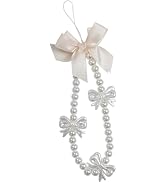 Jowxsx White Pearl Butterfly Phone Charms Strap,Pink Cute Phone Charms Aesthetic Love Chain Girl ...