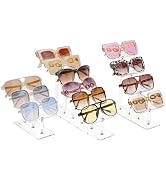 MOOCA 3-piece set Premium Acrylic Eyeglass Display Stands, With 3 Different Height, Eyewear Displ...