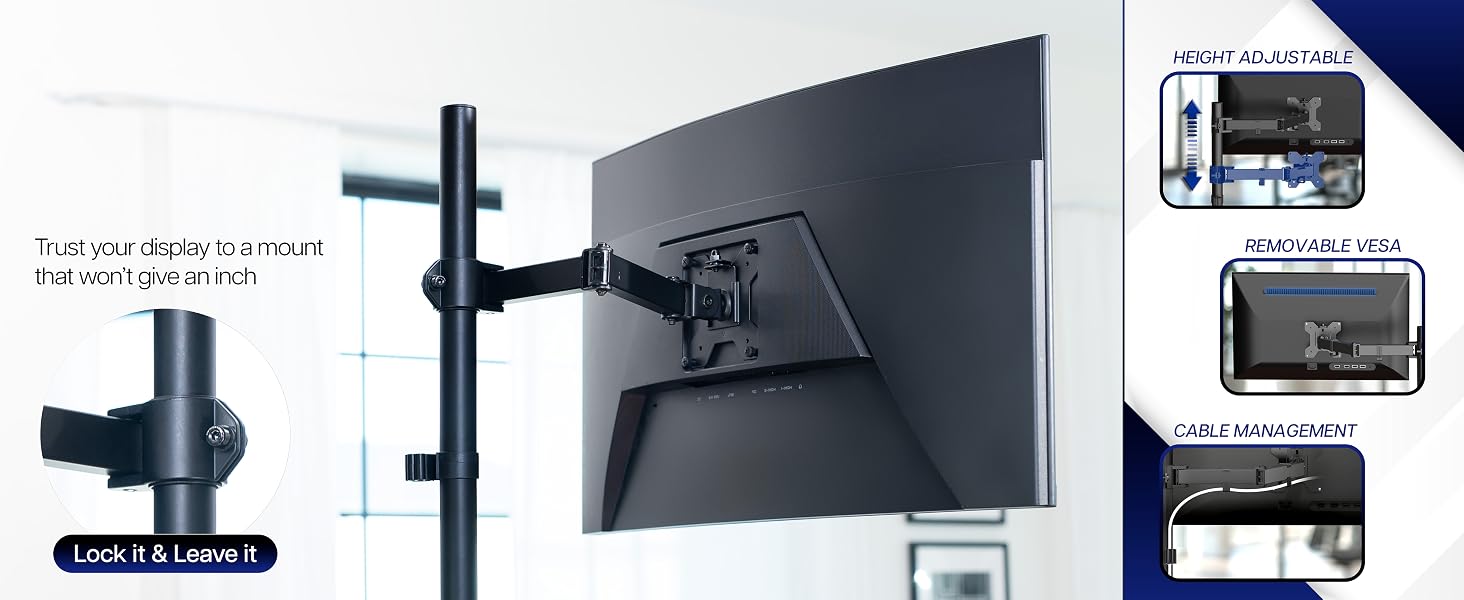 single monitor desk mount
