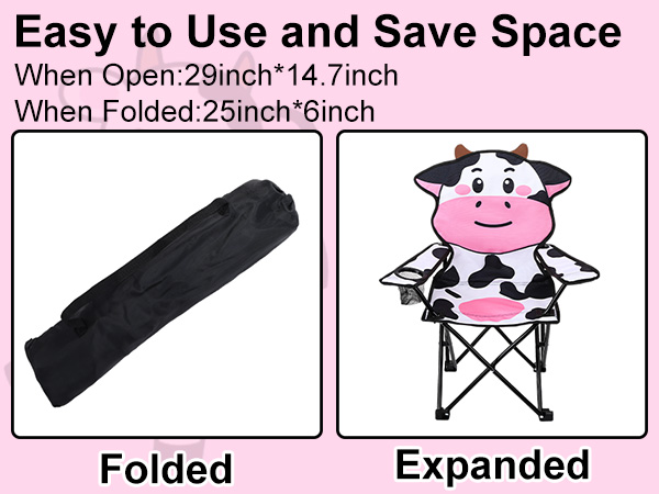 The foldable design allows for easy unfolding and folding in seconds.