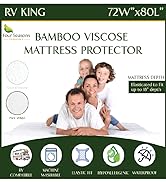 rv king bamboo mattress protector cover pad 72x80