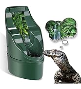 NEPTONION Reptile Chameleon Cantina Drinking Fountain Water dripper Comes with Feeding Tongs and ...